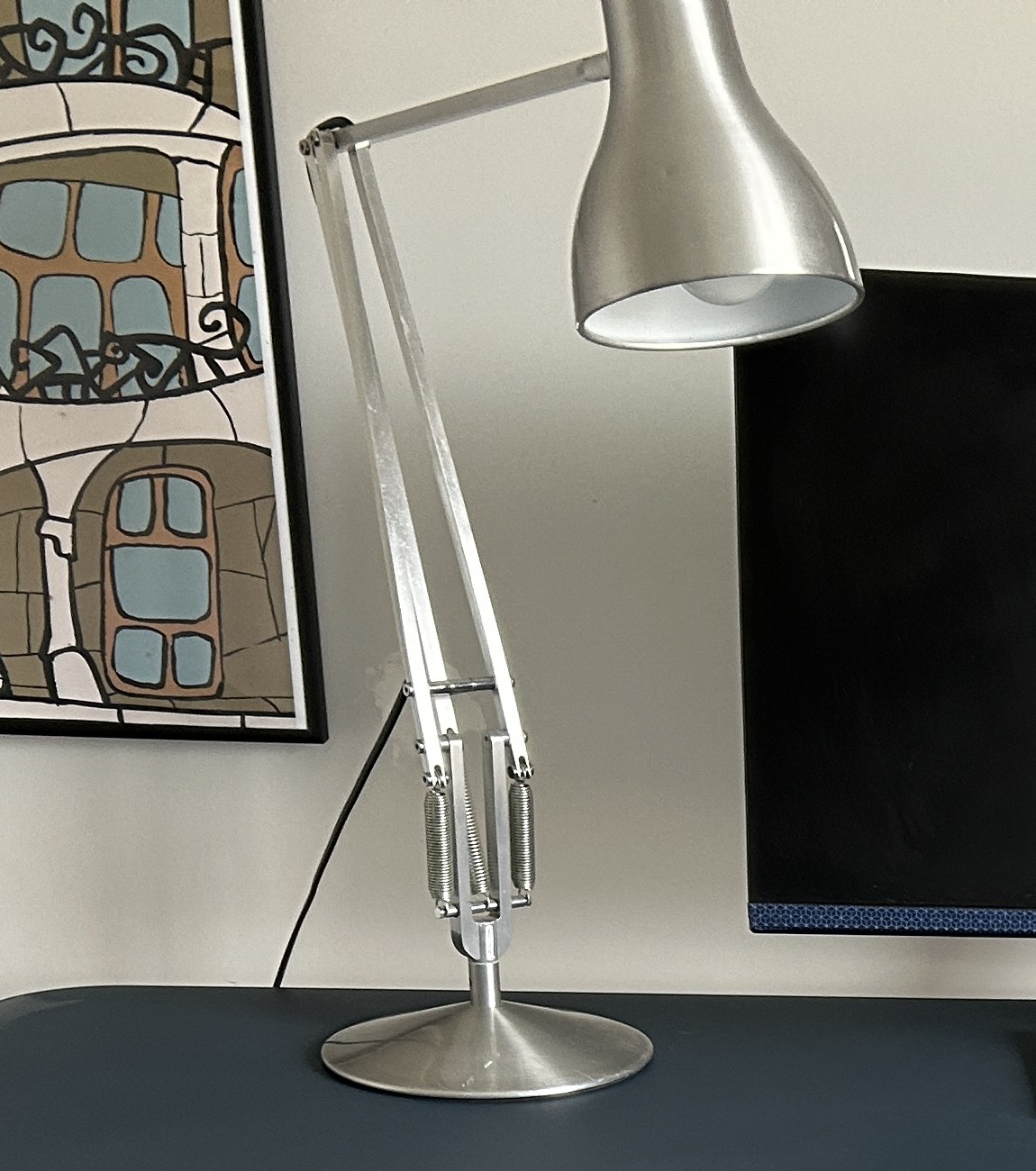 The original Anglepoise desk lamp, nearly twenty years old