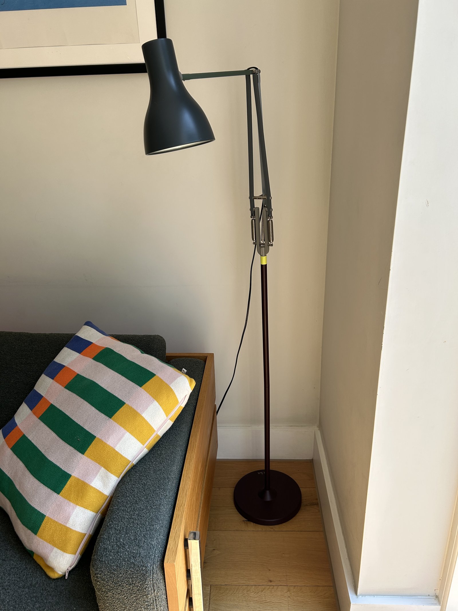Anglepoise Type 75 Paul Smith Edition Four floor lamp in the kitchen diner